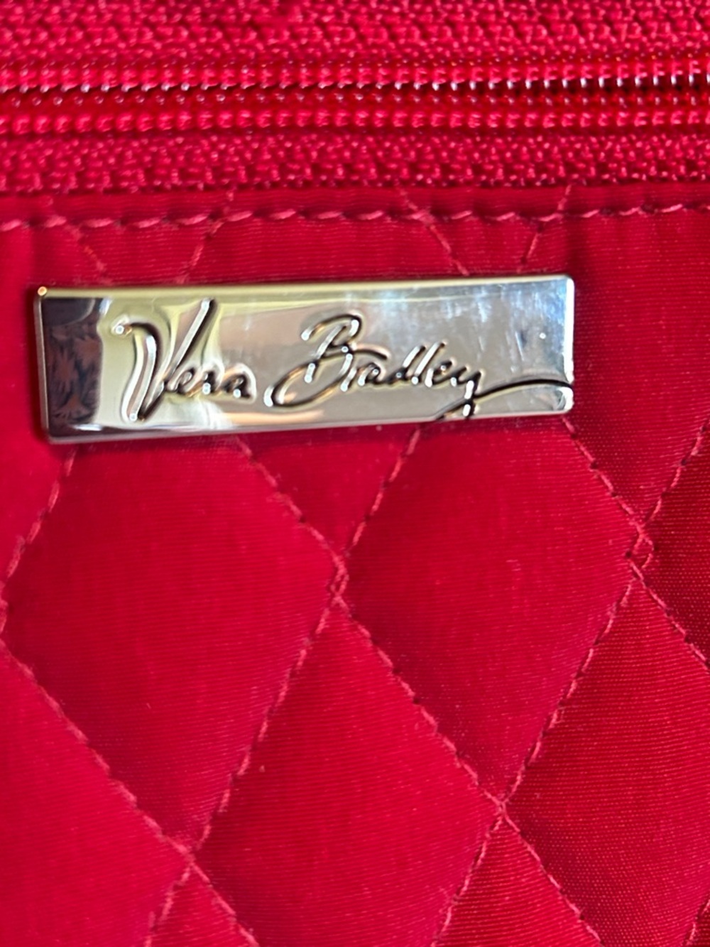 NEW Vera Bradley Tango Red Hipster Crossbody Bag Quilted Tote Purse - Picture 5 of 15
